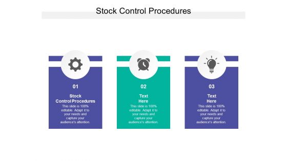 Stock Control Procedures Ppt PowerPoint Presentation Files Cpb