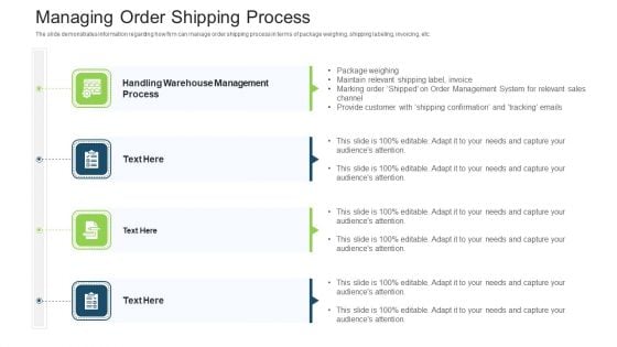 Stock Control System Managing Order Shipping Process Ppt Icon Smartart PDF