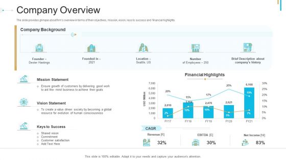 Stock Offering As An Exit Alternative Company Overview Ppt Summary Visual Aids PDF