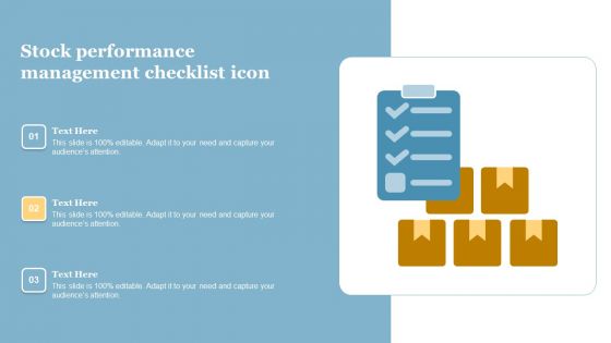 Stock Performance Management Checklist Icon Download PDF