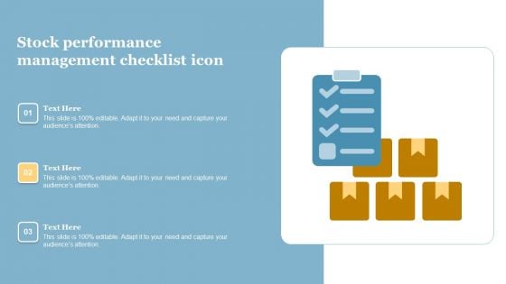 Stock Performance Management Checklist Icon Download PDF