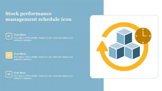 Stock Performance Management Schedule Icon Template PDF