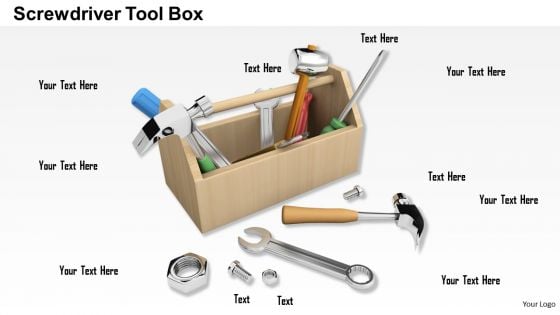 Stock Photo Illustration Of Toolkit With Tools PowerPoint Slide