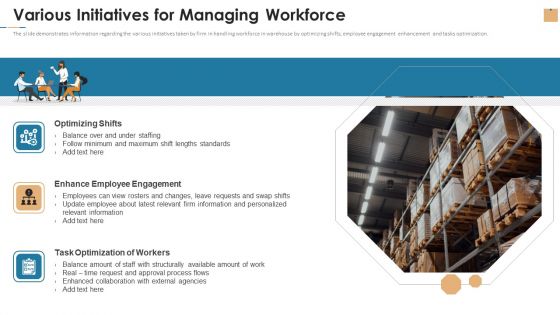 Stock Repository Management For Inventory Control Various Initiatives For Managing Workforce Formats PDF Stock Repository Management For Inventory Control Various Initiatives For Managing Workforce Formats PDF