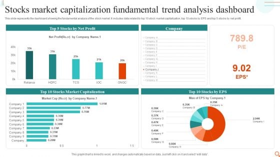 Stocks Market Capitalization Fundamental Trend Analysis Dashboard Designs PDF