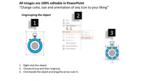 Stop Watch With Strategy Icons Powerpoint Templates