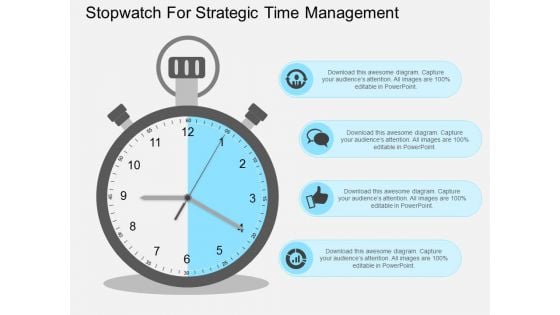 Stopwatch For Strategic Time Management Powerpoint Templates