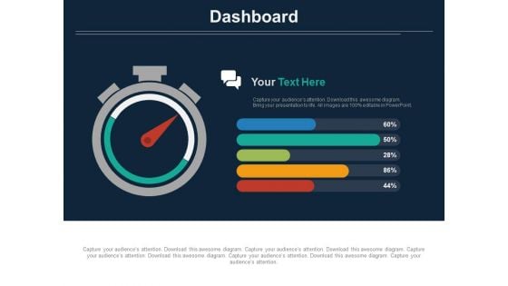 Stopwatch With Percentage Value Analysis Powerpoint Slides