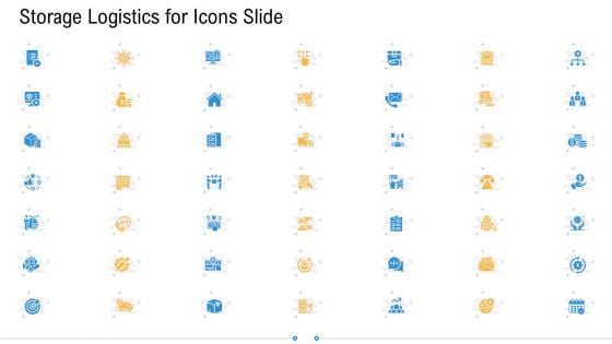 Storage Logistics For Icons Slide Elements PDF
