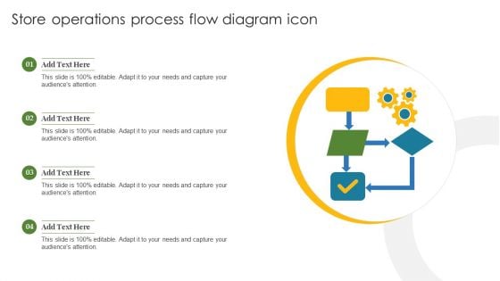 Store Operations Process Flow Diagram Icon Clipart PDF