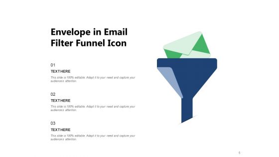 Strainer Icon Content And Data Funnel Envelope Investment Ppt PowerPoint Presentation Complete Deck