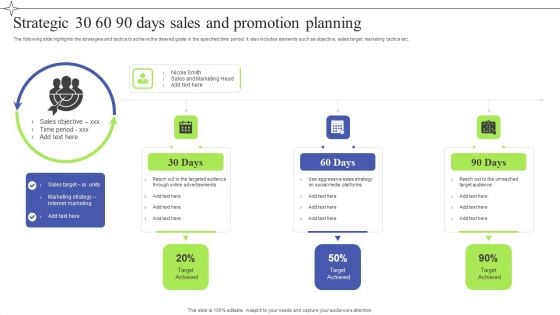 Strategic 30 60 90 Days Sales And Promotion Planning Download PDF