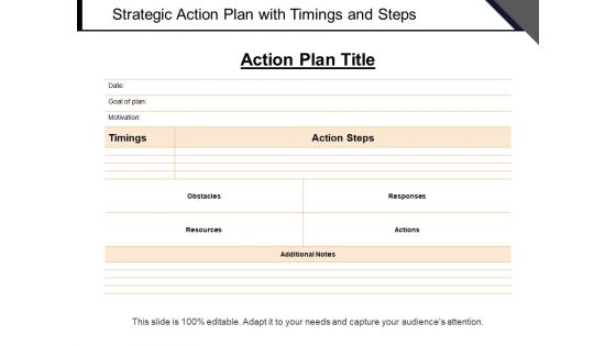 Strategic Action Plan With Timings And Steps Ppt PowerPoint Presentation File Show PDF