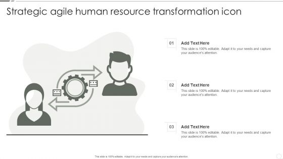 Strategic Agile Human Resource Transformation Icon Slides PDF