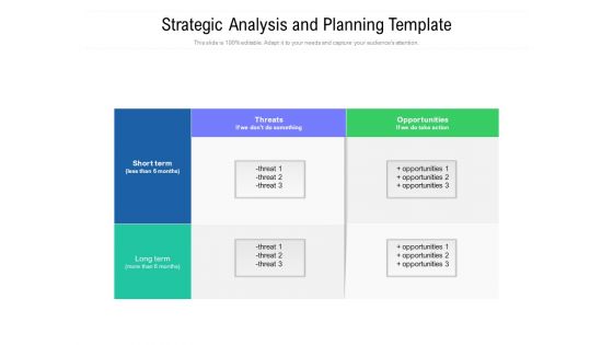 Strategic Analysis And Planning Template Ppt PowerPoint Presentation Layouts Vector PDF