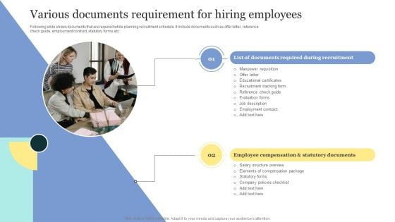 Strategic Approaches To Efficient Candidate Selection Various Documents Requirement For Hiring Employees Microsoft PDF