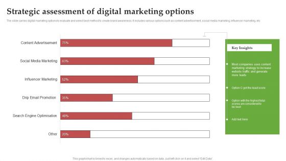 Strategic Assessment Of Digital Marketing Options Ppt PowerPoint Presentation File Show PDF