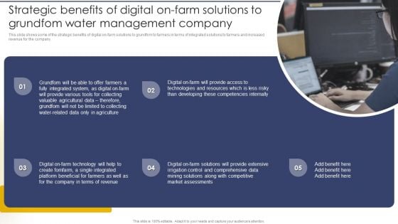 Strategic Benefits Of Digital On-Farm Solutions To Grundfom Water Management Company Sample PDF