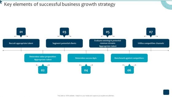 Strategic Brand Growth Plan For Market Leadership Key Elements Of Successful Business Structure PDF