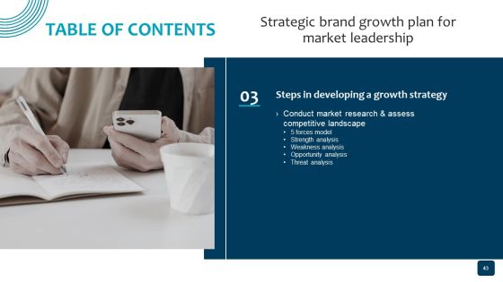 Strategic Brand Growth Plan For Market Leadership Ppt PowerPoint Presentation Complete Deck With Slides Slide43