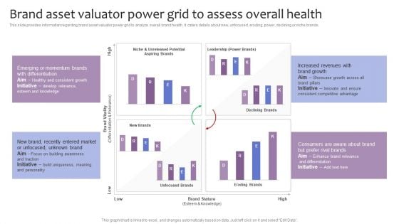 Strategic Brand Management Brand Asset Valuator Power Grid To Assess Overall Health Diagrams PDF