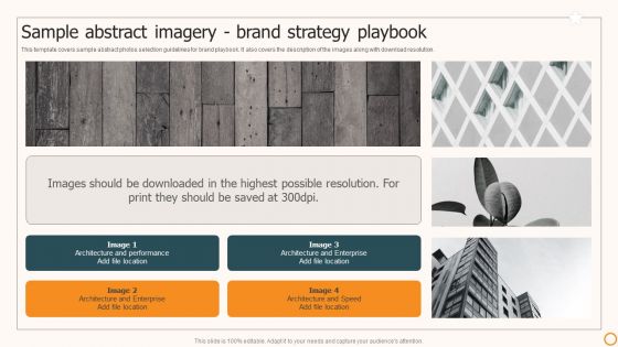 Strategic Brand Playbook Sample Abstract Imagery Brand Strategy Playbook Mockup PDF