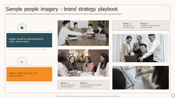 Strategic Brand Playbook Sample People Imagery Brand Strategy Playbook Background PDF