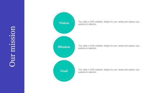 Strategic Brand Refreshing Actions Our Mission Brochure PDF