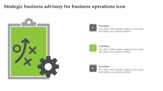 Strategic Business Advisory For Business Operations Icon Sample PDF