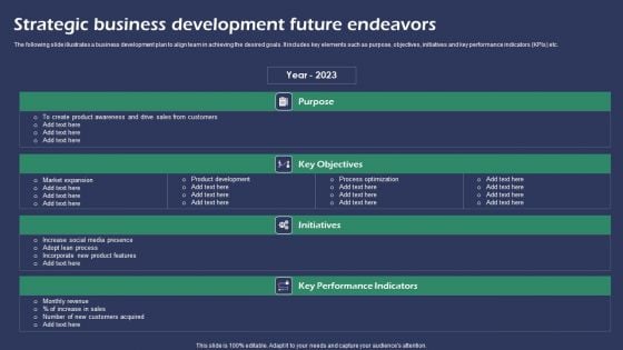 Strategic Business Development Future Endeavors Brochure PDF Strategic Business Development Future Endeavors Brochure PDF