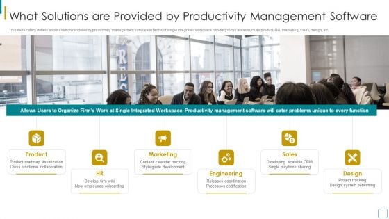 Strategic Business Efficiency Administration Tool Investor Financing Elevator Pitch Deck What Solutions Are Provided Pictures PDF Strategic Business Efficiency Administration Tool Investor Financing Elevator Pitch Deck What Solutions Are Provided Pictures PDF