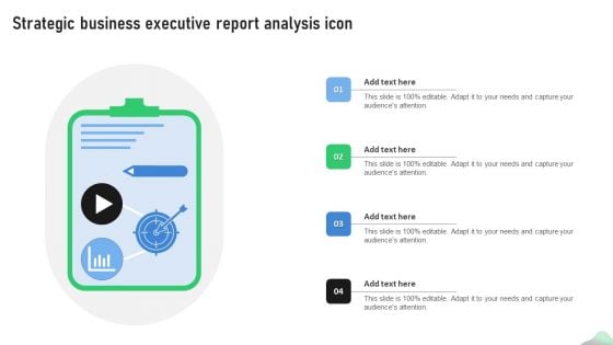 Strategic Business Executive Report Analysis Icon Professional PDF