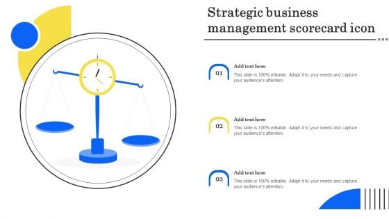 Strategic Business Management Scorecard Icon Pictures PDF