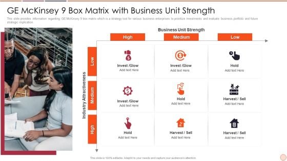 Strategic Business Plan Effective Tools And Templates Set 2 Ge Mckinsey 9 Box Matrix With Business Unit Strength Topics PDF