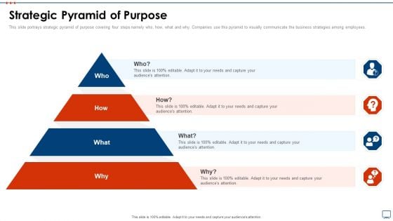 Strategic Business Plan Effective Tools Strategic Pyramid Of Purpose Portrait PDF