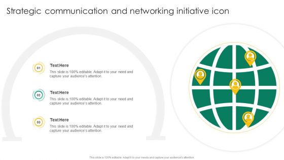 Strategic Communication And Networking Initiative Icon Ppt Styles Example File PDF