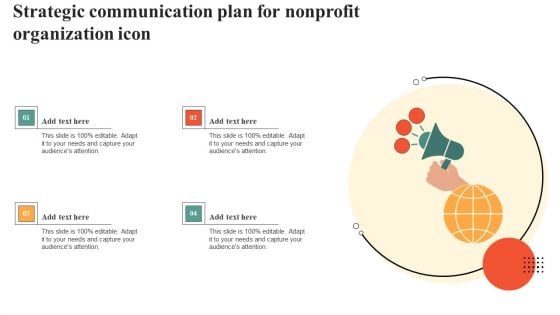 Strategic Communication Plan For Nonprofit Organization Icon Inspiration PDF