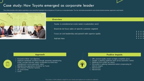 Strategic Corporate Planning To Attain Case Study How Toyota Emerged As Corporate Leader Introduction PDF