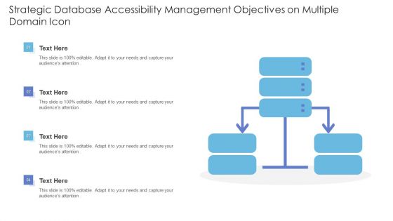 Strategic Database Accessibility Management Objectives On Multiple Domain Icon Diagrams PDF