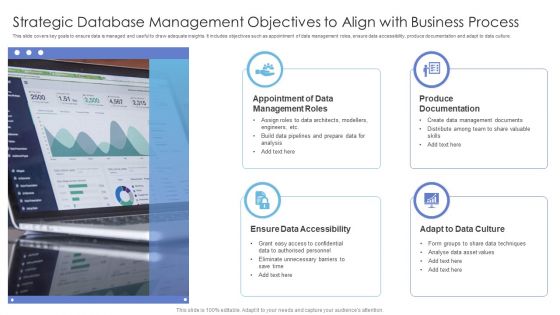 Strategic Database Management Objectives To Align With Business Process Background PDF