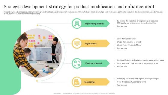 Strategic Development Strategy For Product Modification And Enhancement Brochure PDF Strategic Development Strategy For Product Modification And Enhancement Brochure PDF