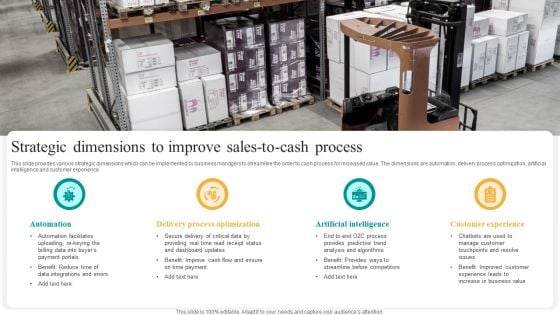 Strategic Dimensions To Improve Sales To Cash Process Designs PDF