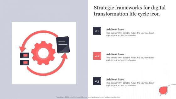Strategic Frameworks For Digital Transformation Life Cycle Icon Icons PDF