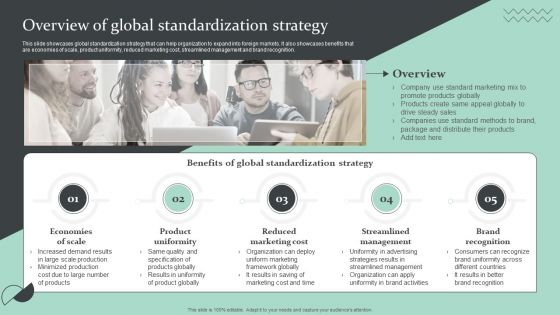 Strategic Global Expansion Business Plan Overview Of Global Standardization Strategy Designs PDF
