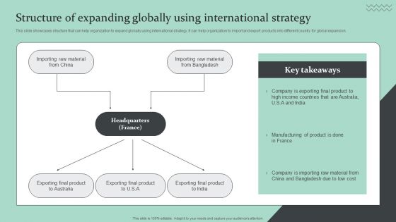 Strategic Global Expansion Business Plan Structure Of Expanding Globally Using International Strategy Professional PDF