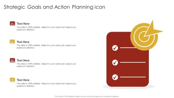 Strategic Goals And Action Planning Icon Download PDF