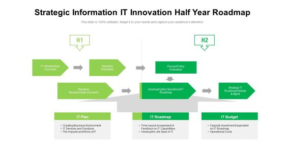Strategic Information IT Innovation Half Year Roadmap Sample