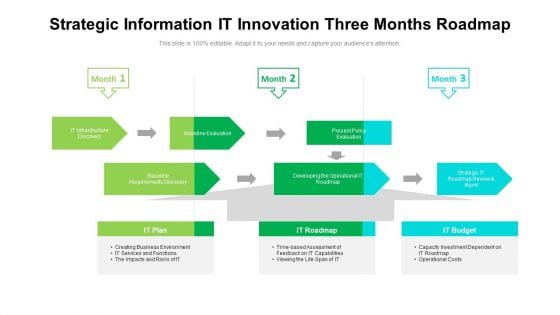 Strategic Information IT Innovation Three Months Roadmap Brochure