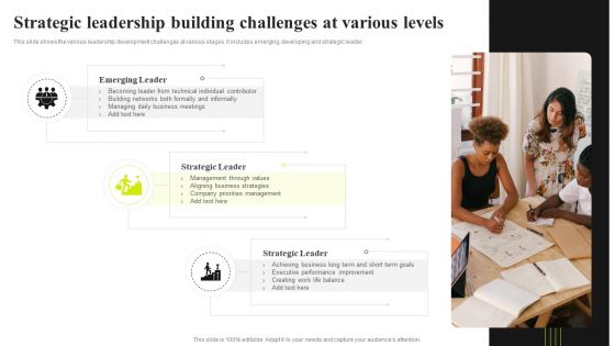 Strategic Leadership Building Challenges At Various Levels Ppt Professional Examples PDF