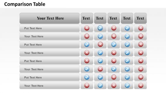 Strategic Management Comparison Table Of Business Information Sales Diagram Strategic Management Comparison Table Of Business Information Sales Diagram